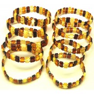 Lot of 10 elastic amber bracelets-AB2926