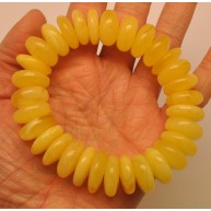 Yellow Baltic amber elastic bracelet-AB2944