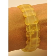 Classic transparent unpolished Baltic amber bracelet-AB2799
