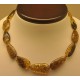 Big beads green Baltic amber short necklace-AN2223