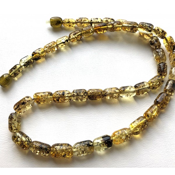 Green amber clearance necklace